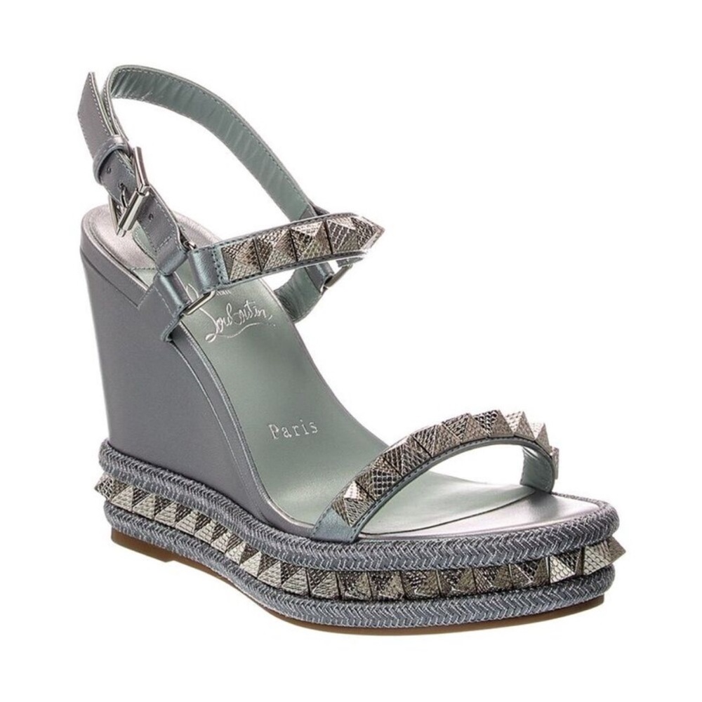 ISO Christian Louboutin Pyraclou Wedge size 9 Manuka color
